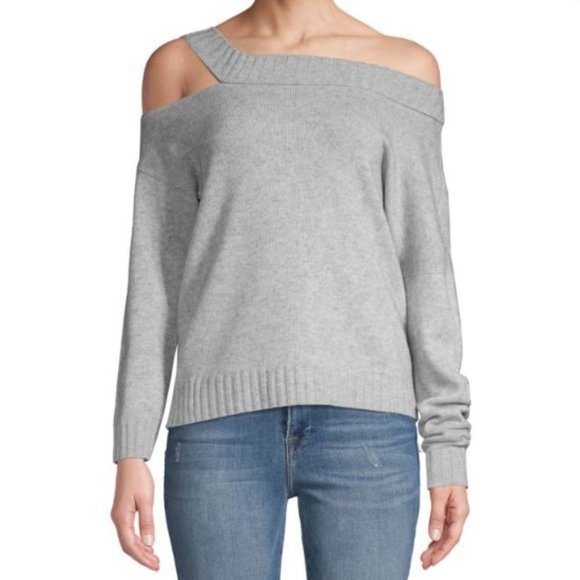 Vince Sweaters - VINCE Off-Shoulder Gray Wool & Cashmere Sweater NWT